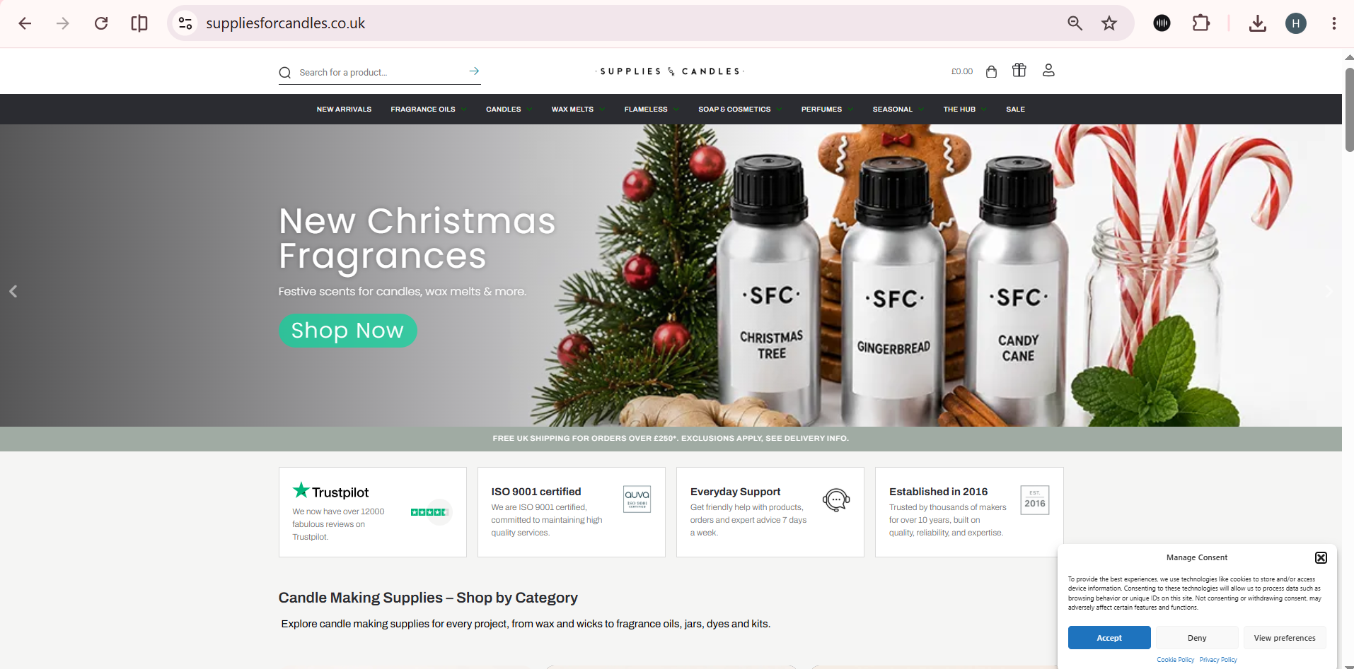 Supplies For Candles website preview
