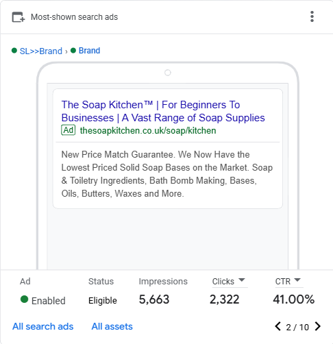 Google Ads - Brand Search Ad